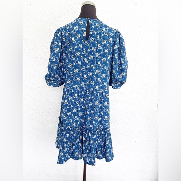 Sea New York Josephine Silk Printed Short Sleeve Mini Dress Womens Large - Picture 5 of 9